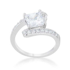 Caroline 2.3ct CZ Rhodium Statement Ring