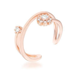 Krista 0.25ct CZ Rose Gold Abstract Wrap Ring