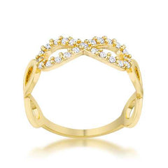 Mina 0.35ct CZ 14k Gold Infinity Ring