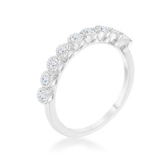 Bea 0.27ct CZ Rhodium Delicate Band