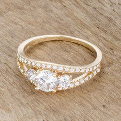 Genna 1.1ct CZ 14k Gold Delicate Classic Ring