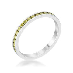 Teresa 0.5ct Peridot CZ Stainless Steel Eternity Band