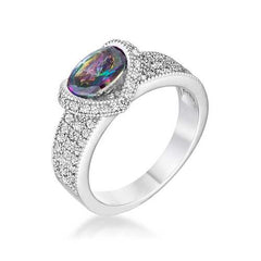 1.6 Ct Mystic Oval CZ Ring