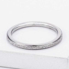 Diamond Cut Stainless Steel Stackable Ring